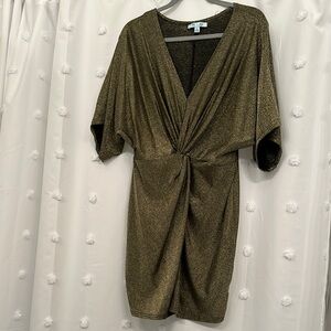 Gold Shimmer Mini Dress
